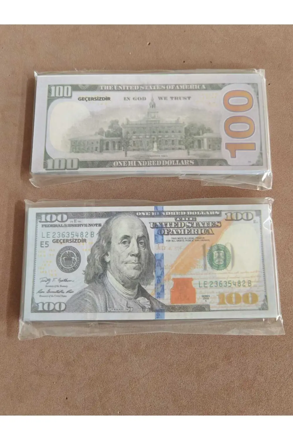 100 DOLAR GEÇERSİZ PARA DÜĞÜN, OYUN PARASI