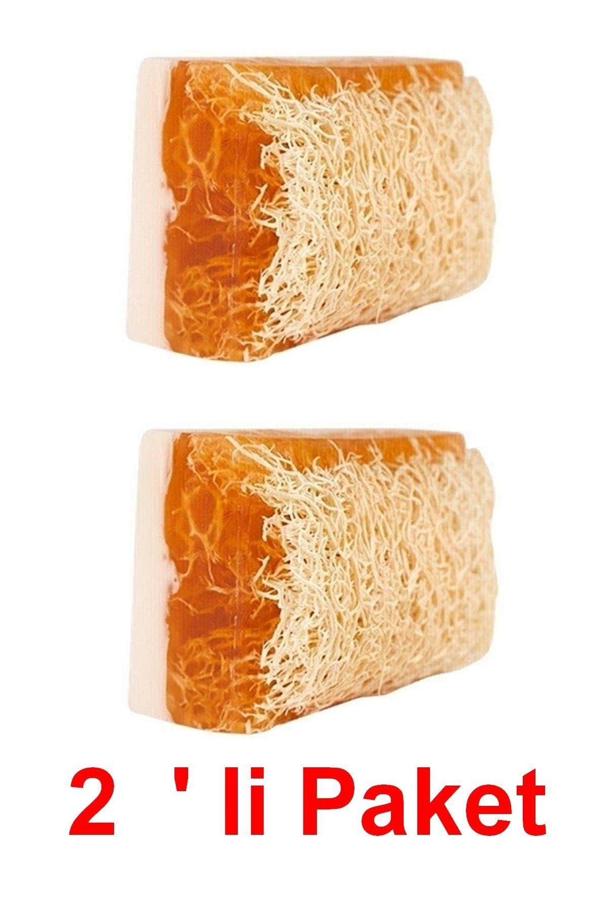Trendmilano %100 El Yapımı Doğal Kabak Lifli Ballı Eşek Sütü Sabunu 2'Li Pake