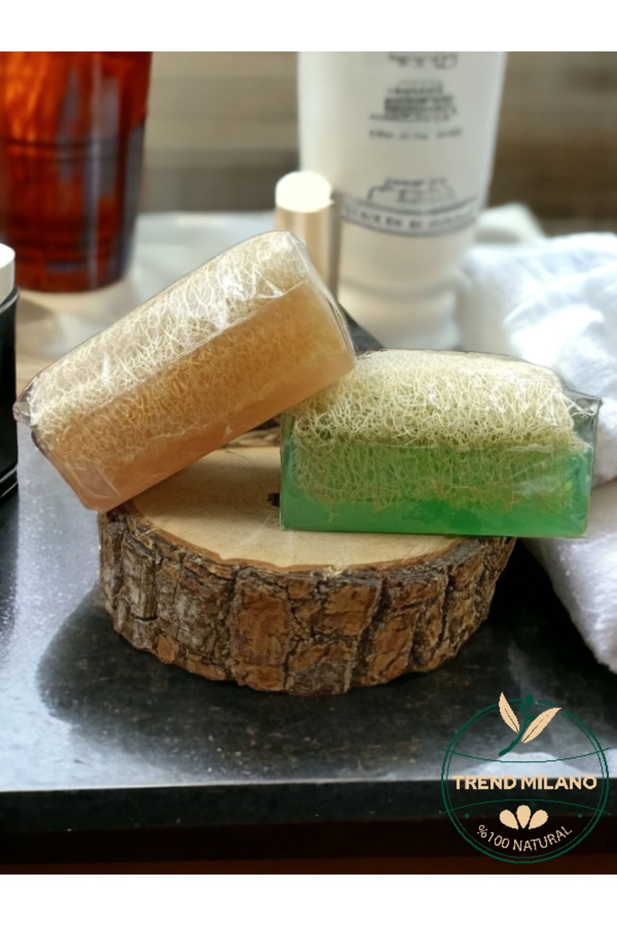 %100 El Yapımı Doğal Kabak Lifli Pirinç Özlü Ve Aloe Vera Premium