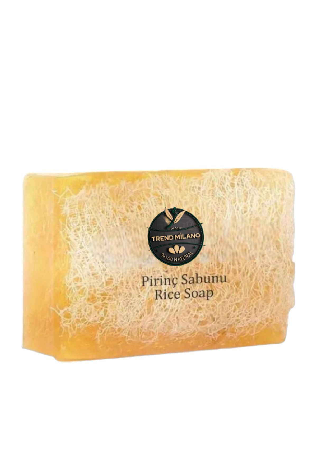 Trendmilano %100 El Yapımı Doğal Kabak Lifli Pirinç Özlü Premium Peeling Etki