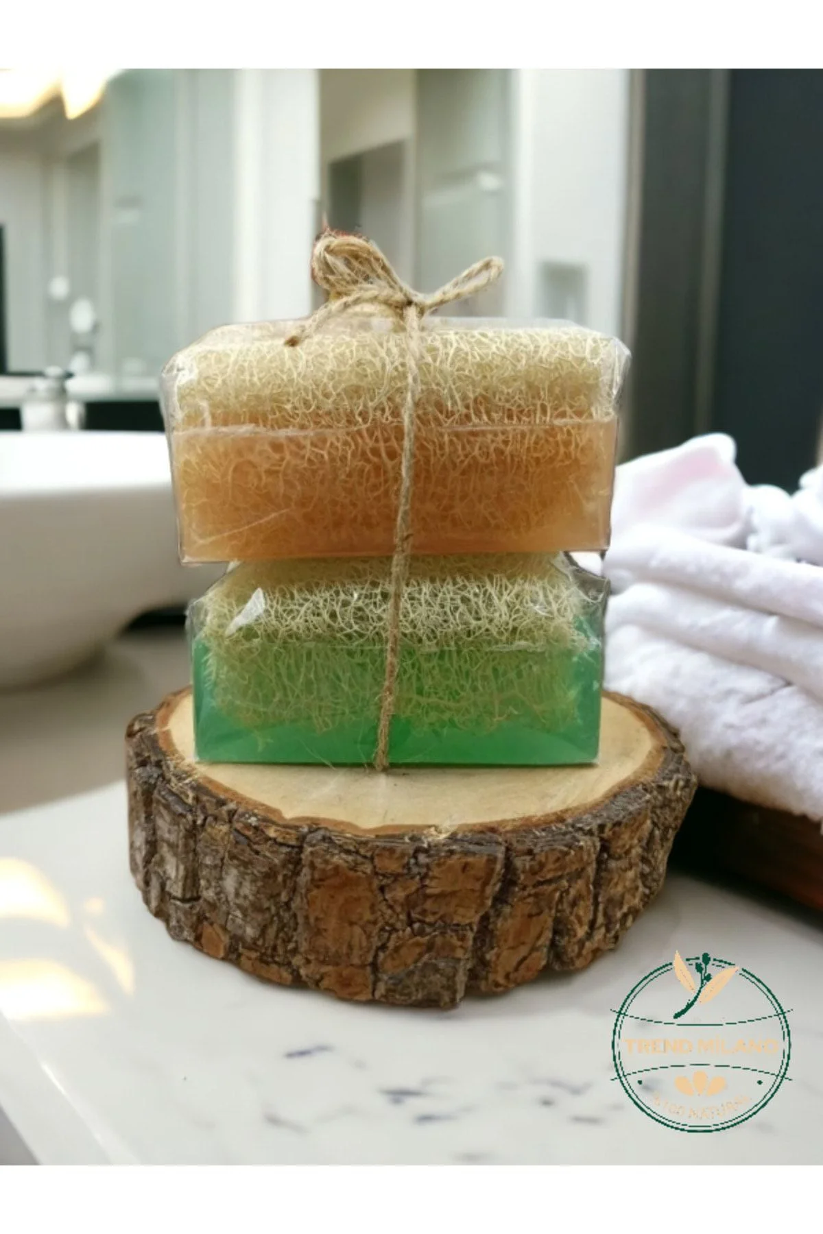 %100 El Yapımı Doğal Kabak Lifli Pirinç Özlü Ve Aloe Vera Premium