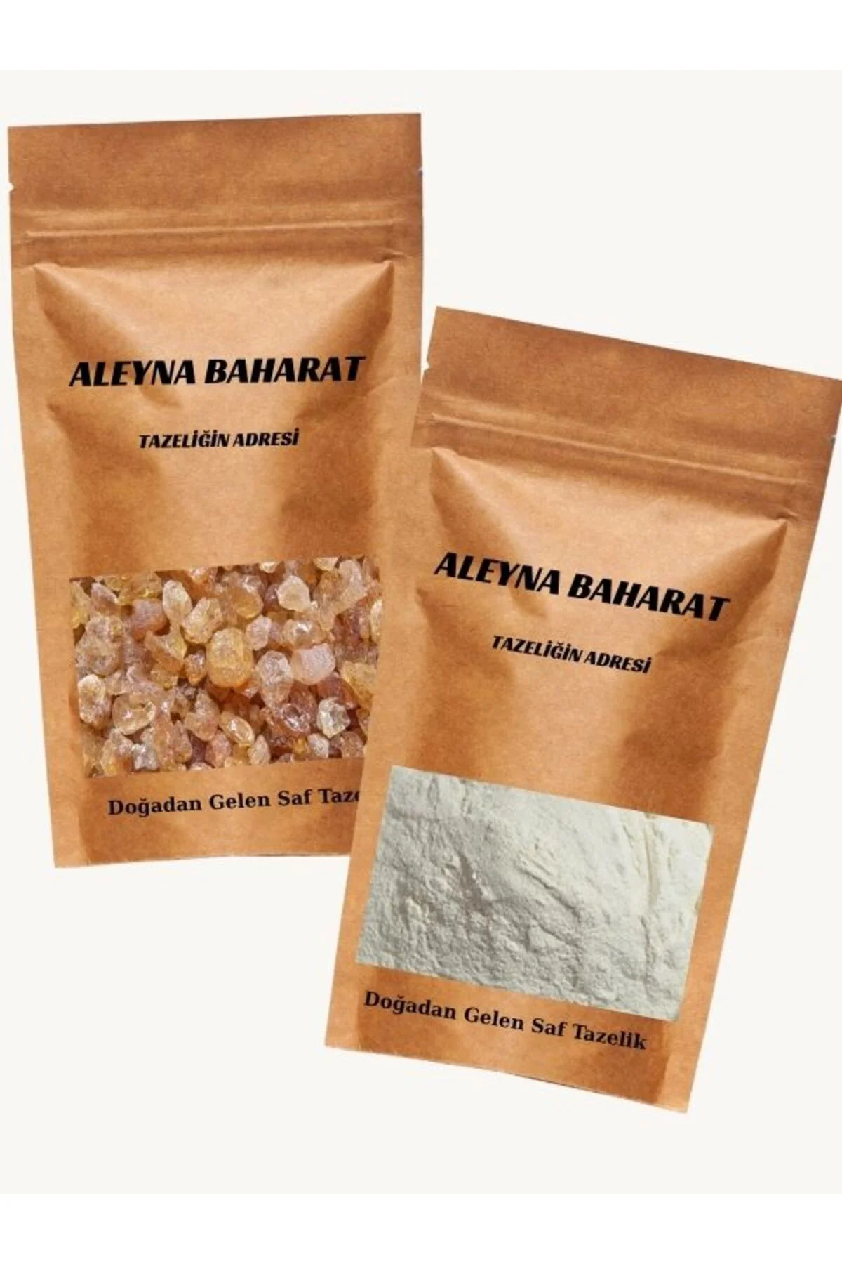 100 Gr Tane Arap Zamkı + 100 Gr Toz Arap Zamkı ( Zamkı Arabi - Ak