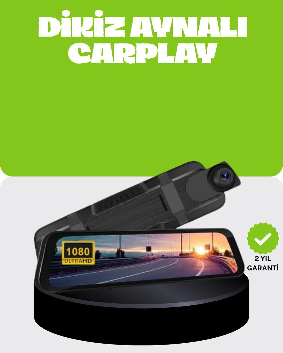 10.0 Inç Dokunmatik Araç Kamera Aynası 1080P Arka Kamera 12MP Geniş Açılı Kayıt Cihazı Fiyatı, Yorumları ve Özellikleri