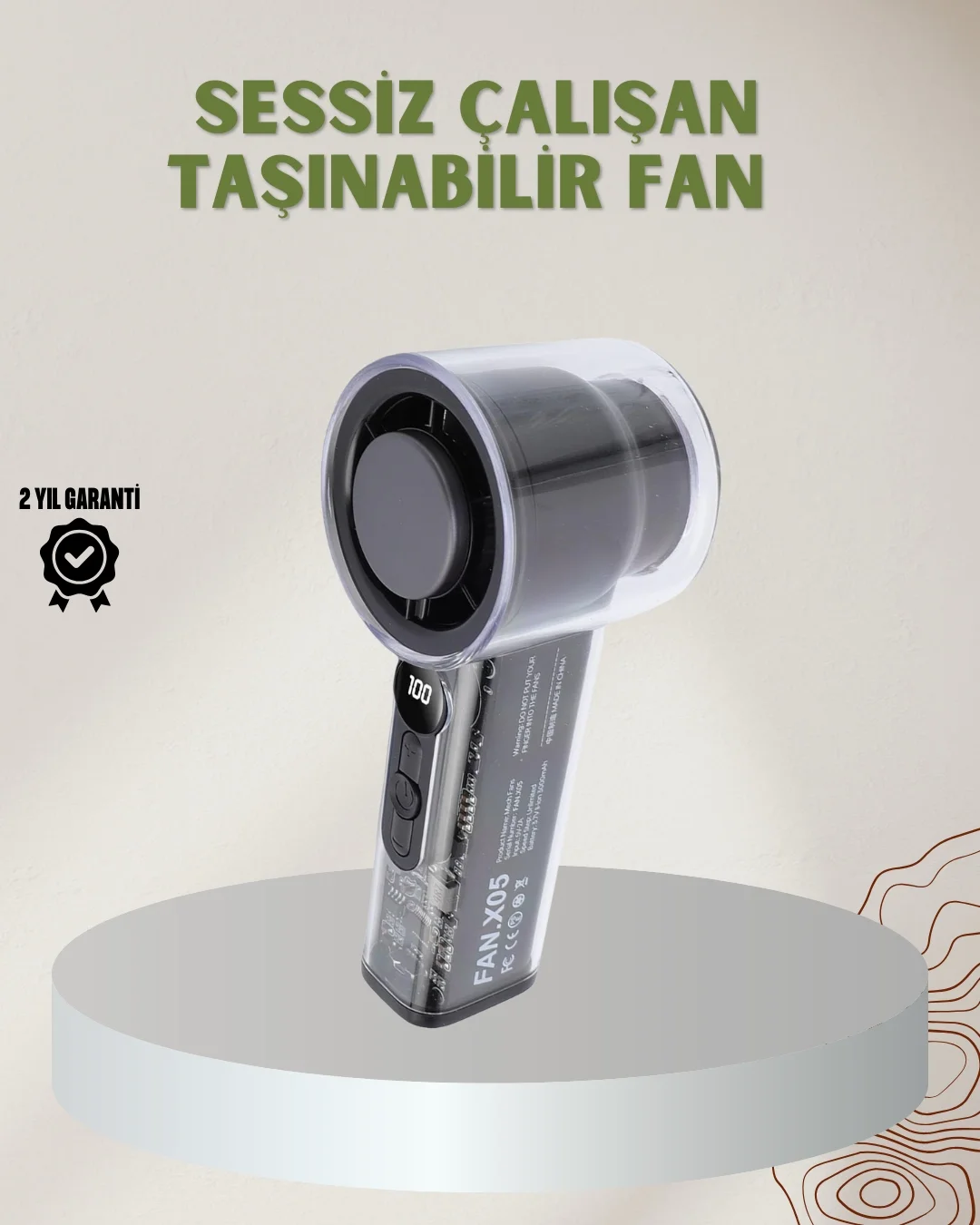 100 Kademeli Ayarlanabilir Mini Fan | Dijital Ekranlı Serinletici Fiyatı, Yorumları ve Özellikleri