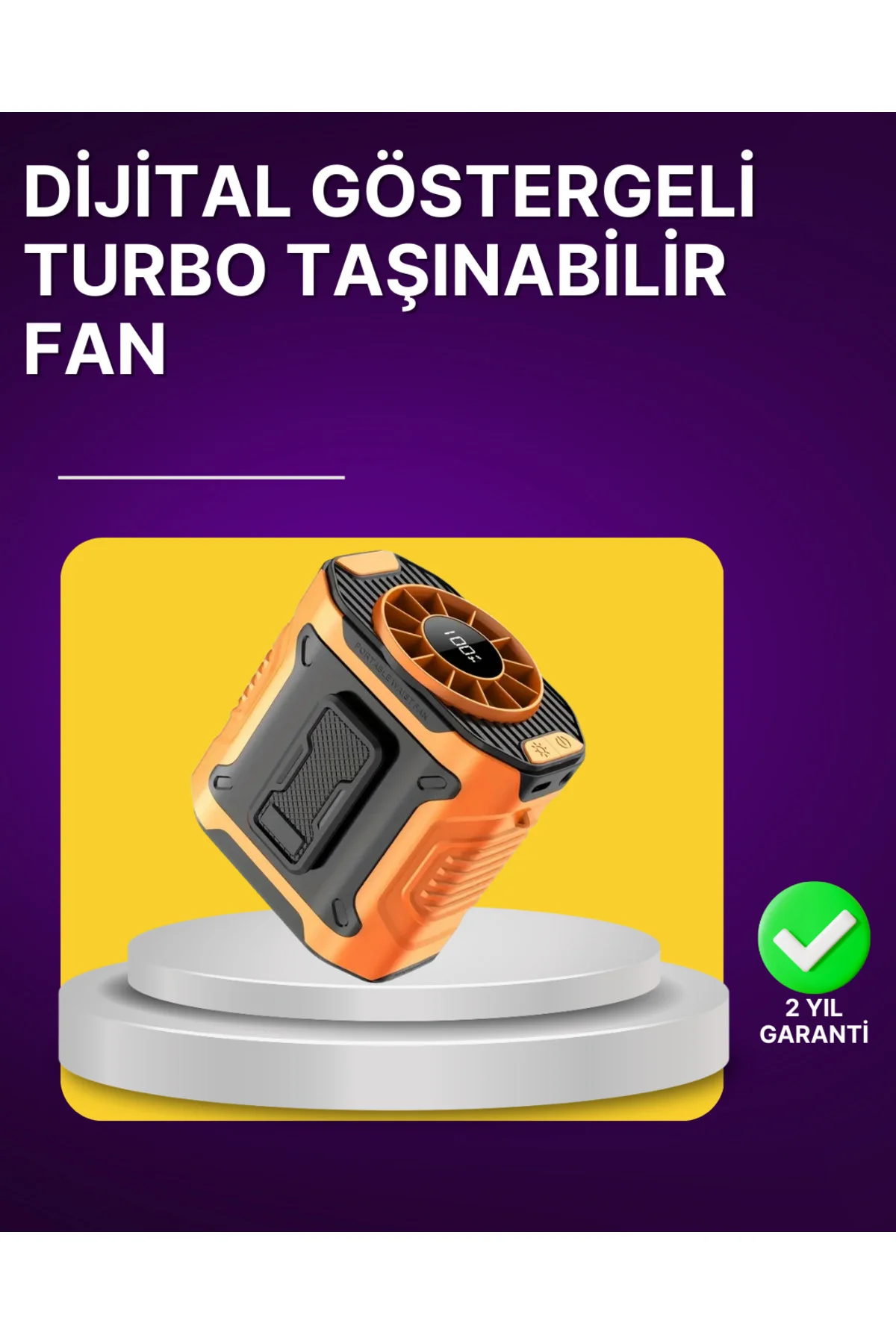 100 Kademeli Hız Ayarlı Taşınabilir Bel ve Boyun Fanı - ayr5512-7