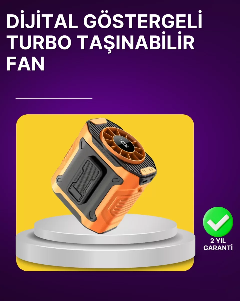 100 Kademeli Hız Ayarlı Taşınabilir Bel ve Boyun Fanı - Lisinya
