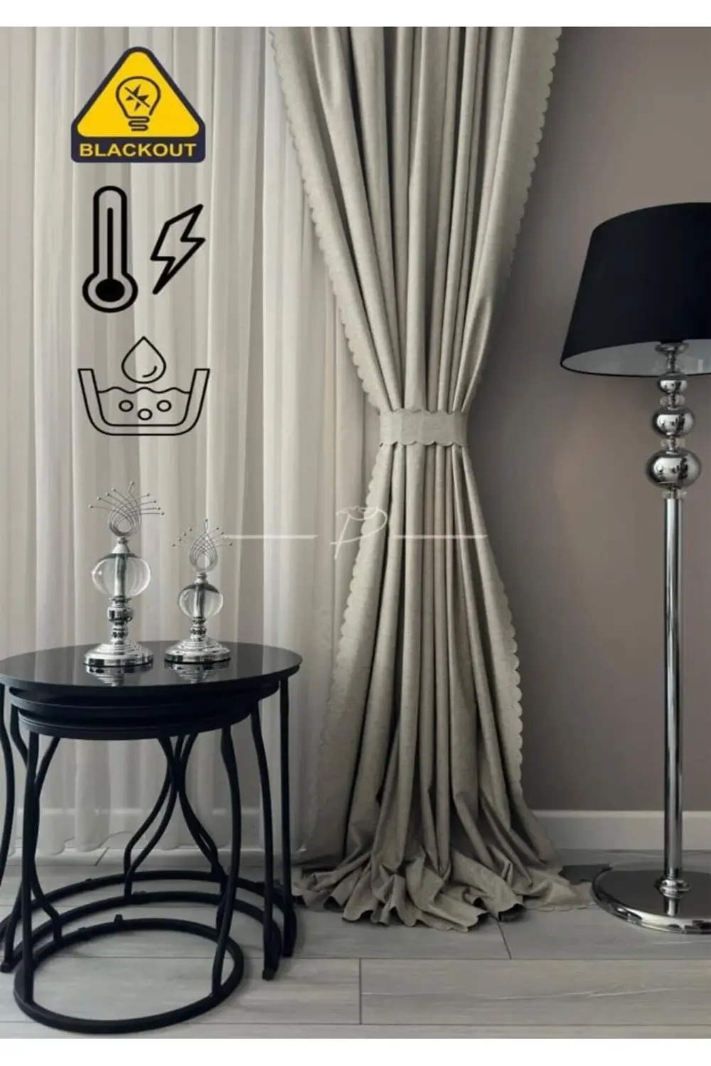 %100 Karartma Sıvama Ultrasonik Kesim Fon 2 Renk Seçeneği 250 X 2