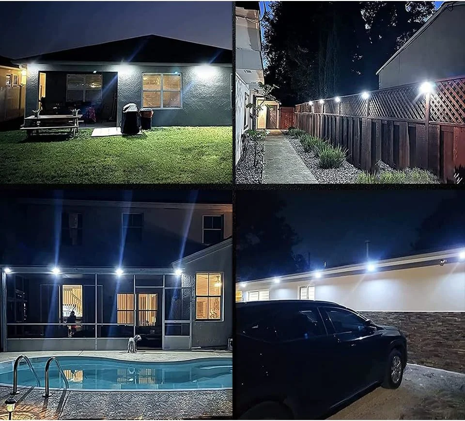 100 Led DIŞ Mekan Solar Aydınlatma Fotoselli Solar Lamba Hareket Sensörlü