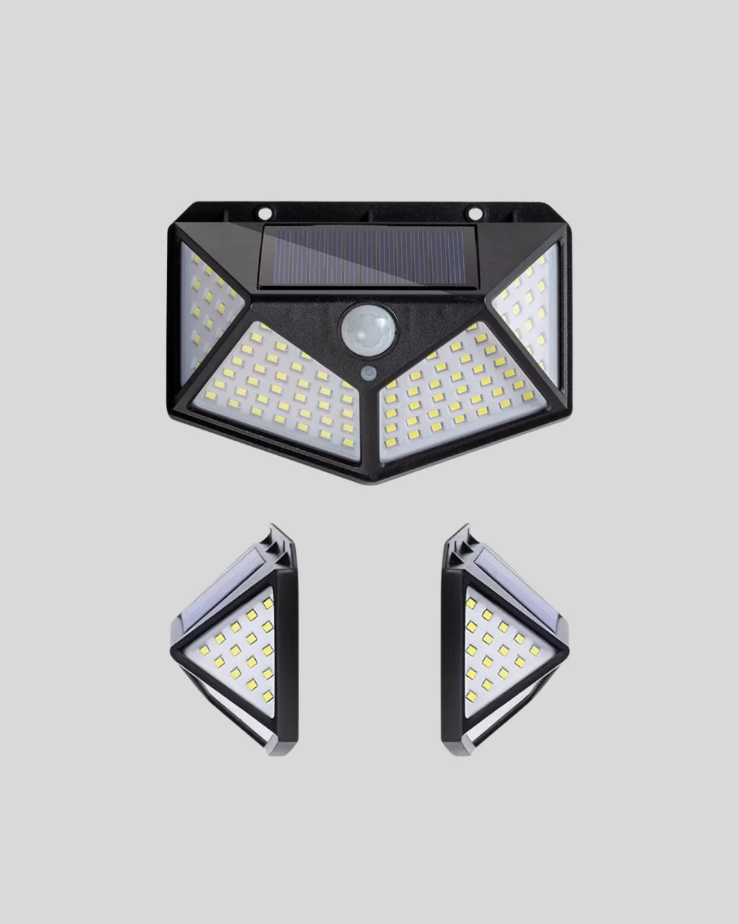 100 LED Solar Lamba Hareket Algılamalı Bahçe Duvar Dış Mekan Aydınlatma
