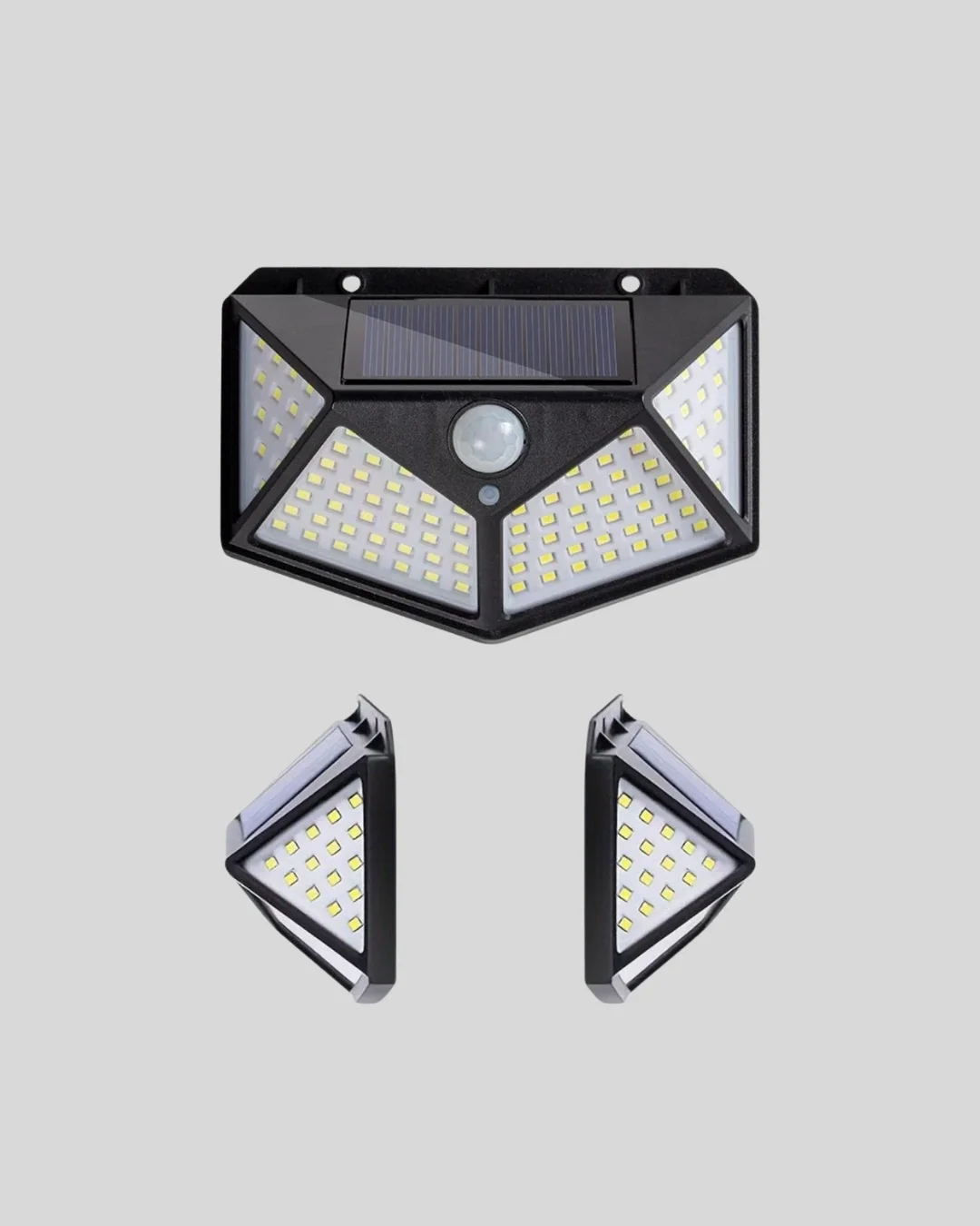 100 LED Solar Lamba Hareket Algılamalı Bahçe Duvar Dış Mekan Aydınlatma