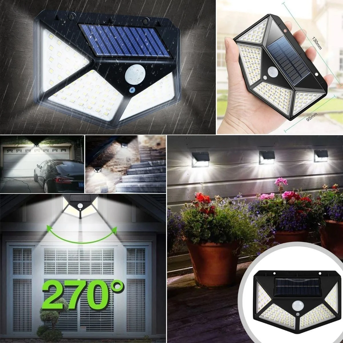 100 Ledli 3 Farklı Aydınlatma Ayarlı Solar Güneş Enerjili Hareket Sensörlü Bahçe Duvar Lambası 100 Ledli 3 Farklı Aydınlatma Ayarlı Solar Güneş Enerjili Hareket Sensörlü Bahçe Duvar Lambası Fiyatı, Yorumları ve Özellikleri