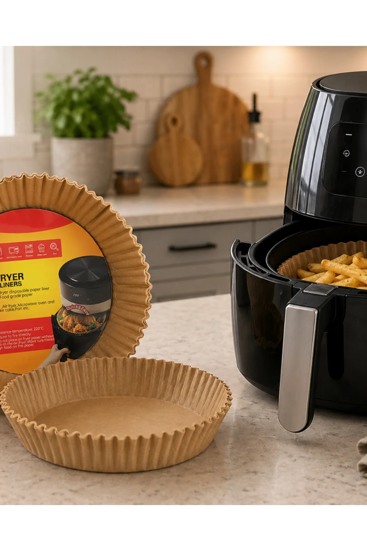 100 Lü Airfryer Kağıdı Yağ Geçirmez Yapışmaz Pişirme Kağıdı 100 Lü Airfryer Kağıdı Yağ Geçirmez Yapışmaz Pişirme Kağıdı