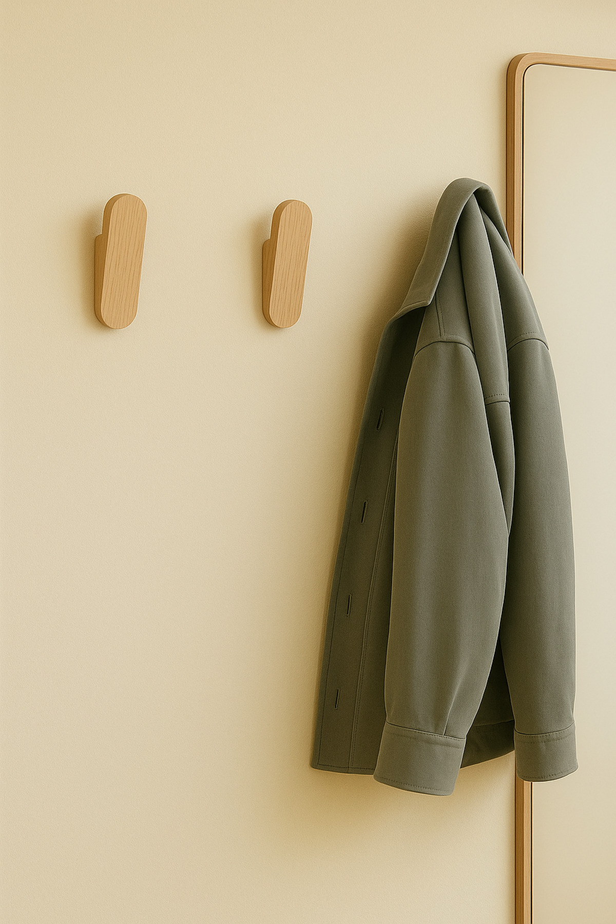 Mismuka %100 Masif Ahşap Duvar Askısı | 3'Lü Set | Doğal Ve Şık, Minimal