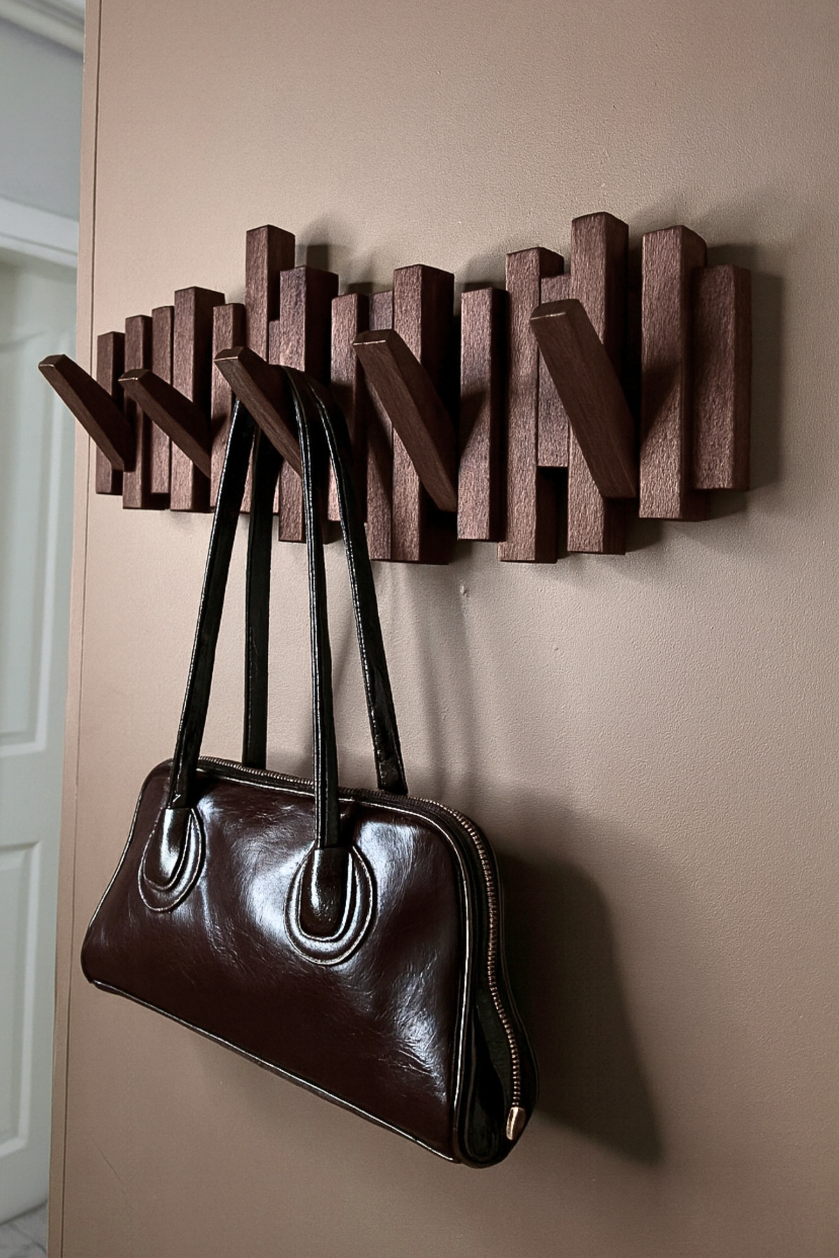 Mismuka %100 Masif Doğal Ahşap Piyano Askılık | 5'Li Açılır Kapanır Duvar