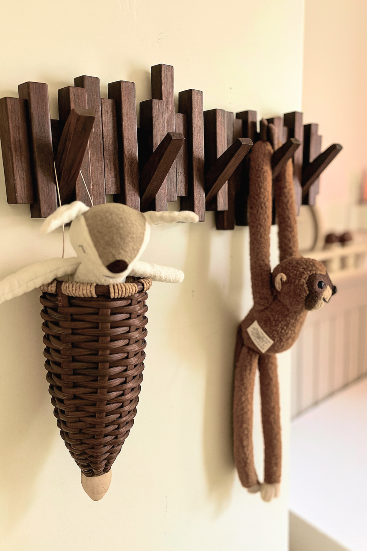 Mismuka %100 Masif Doğal Ahşap Piyano Askılık | 5'Li Açılır Kapanır Duvar