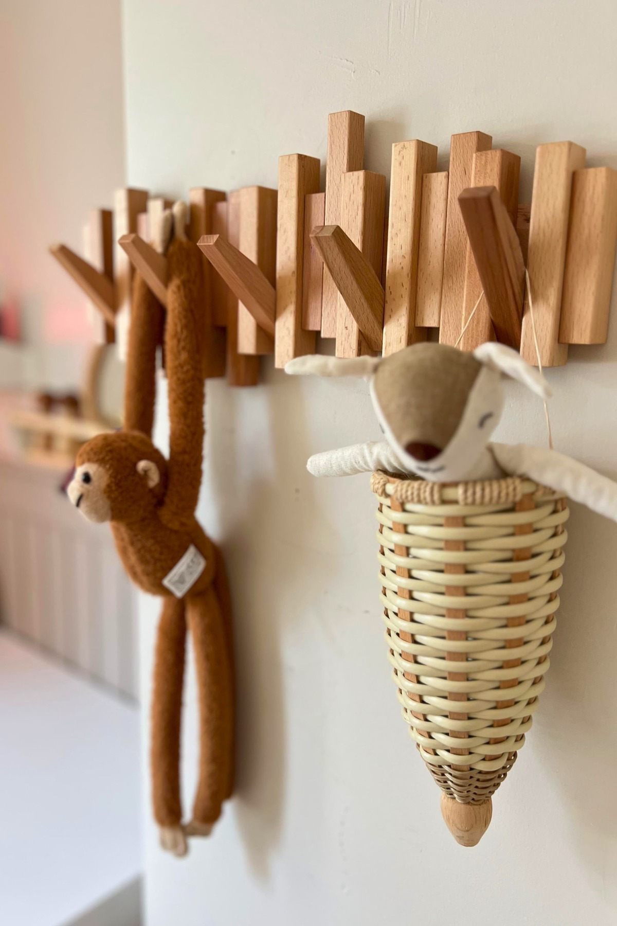 Mismuka %100 Masif Doğal Ahşap Piyano Askılık | 5'Li Açılır Kapanır Duvar