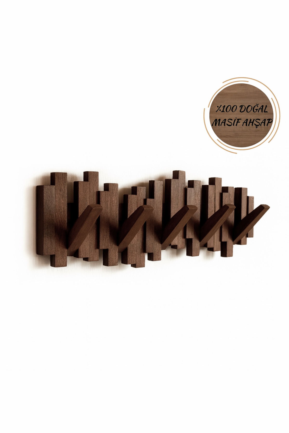 Mismuka %100 Masif Doğal Ahşap Piyano Askılık | 5'Li Açılır Kapanır Duvar