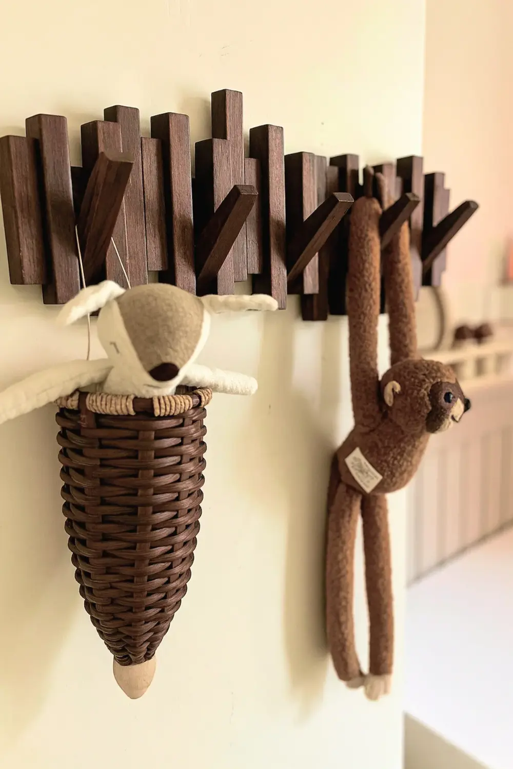 %100 Masif Doğal Ahşap Piyano Askılık | 5'li Açılır Kapanır Duvar