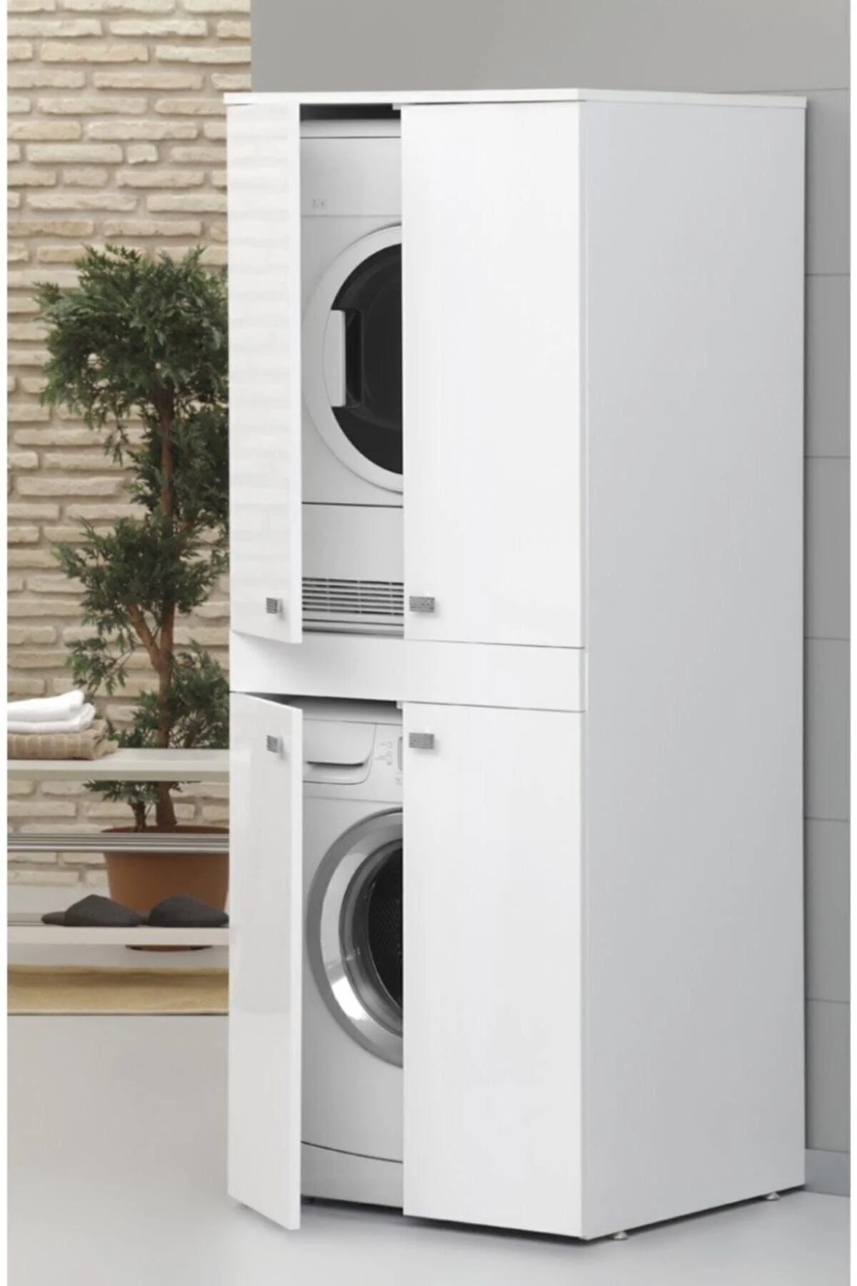 %100 Mdf Çamaşır Makinesi Dolabı Kurutma Makinesi Dolabı 70 Cm