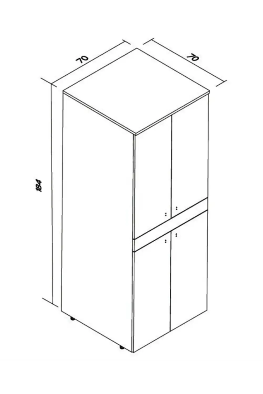 %100 Mdf Çamaşır Makinesi Dolabı Kurutma Makinesi Dolabı 70 Cm