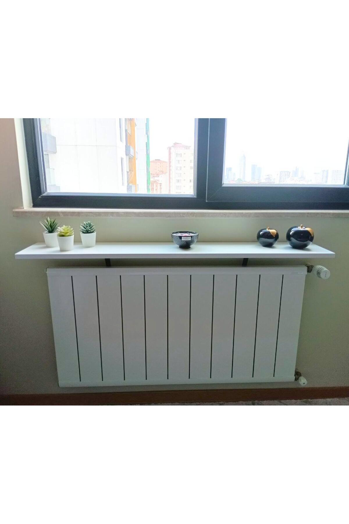 Mismuka %100 Mdf Petek Üstü Raf | Dresuar | Montajsiz Kalorifer Üstü Raf