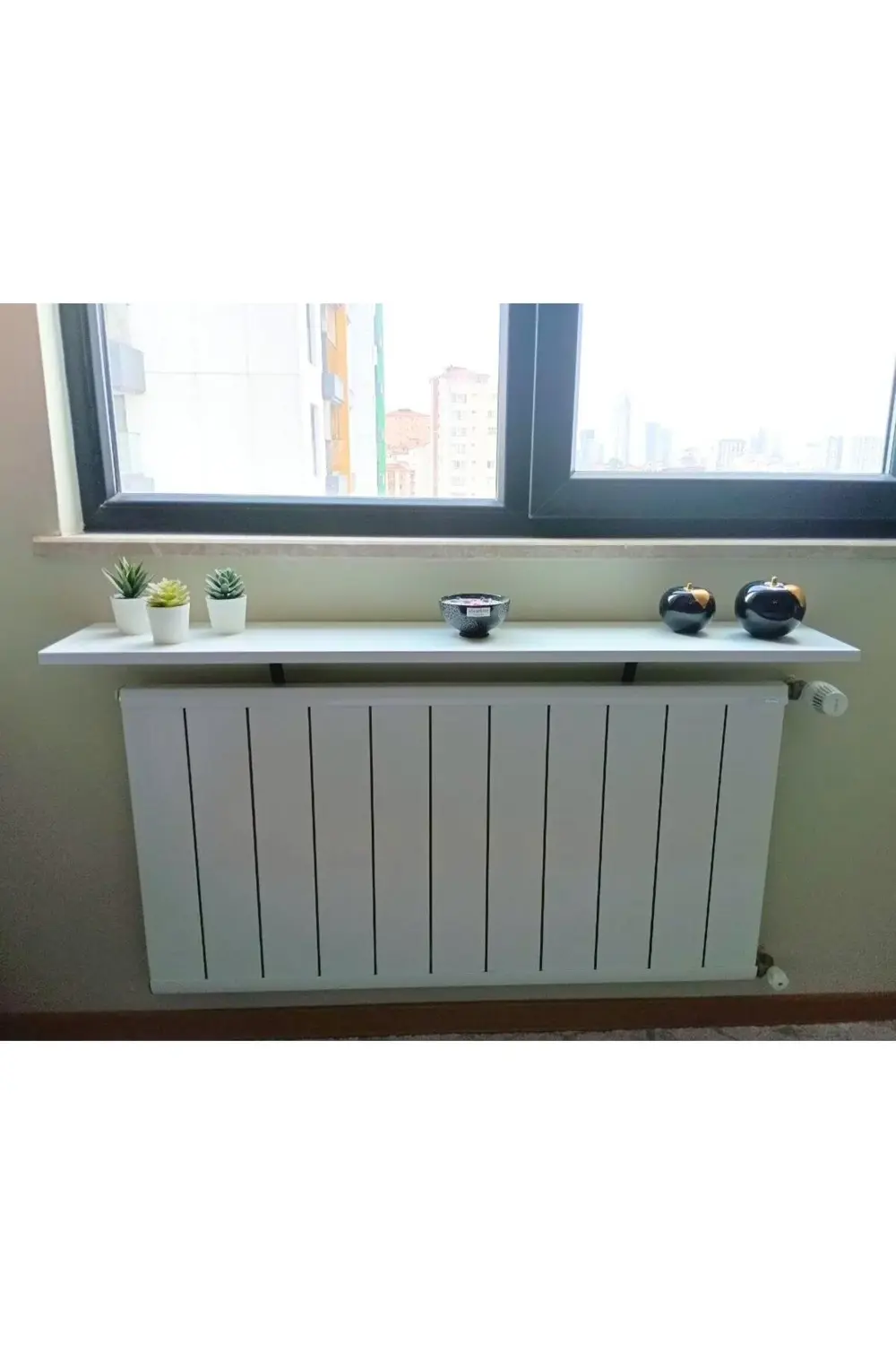 %100 MDF Petek Üstü Raf | Dresuar | Montajsız Kalorifer Üstü Raf