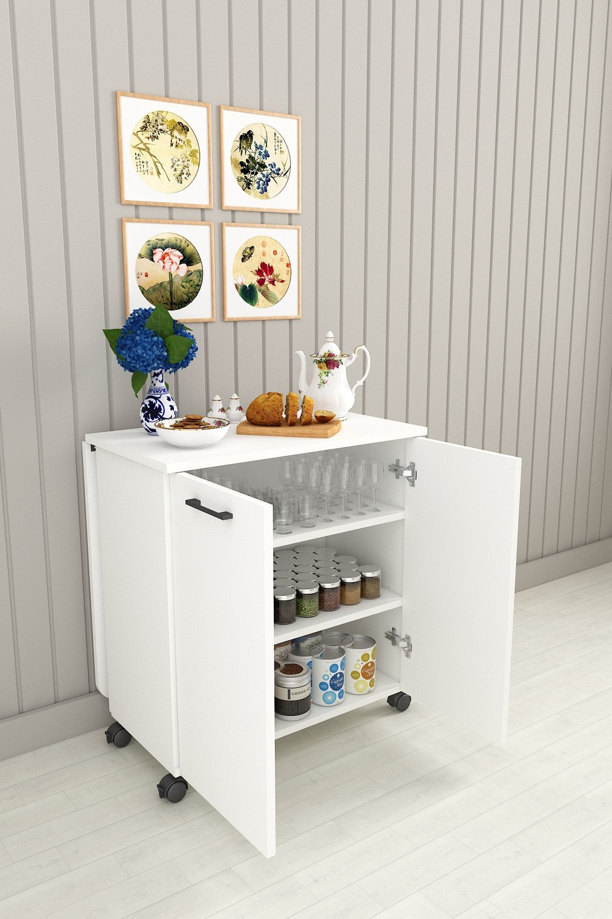 %100 Mdflam 105cm Mutfak Adası Yemek Masası Kahve Köşesi MA-01 BE