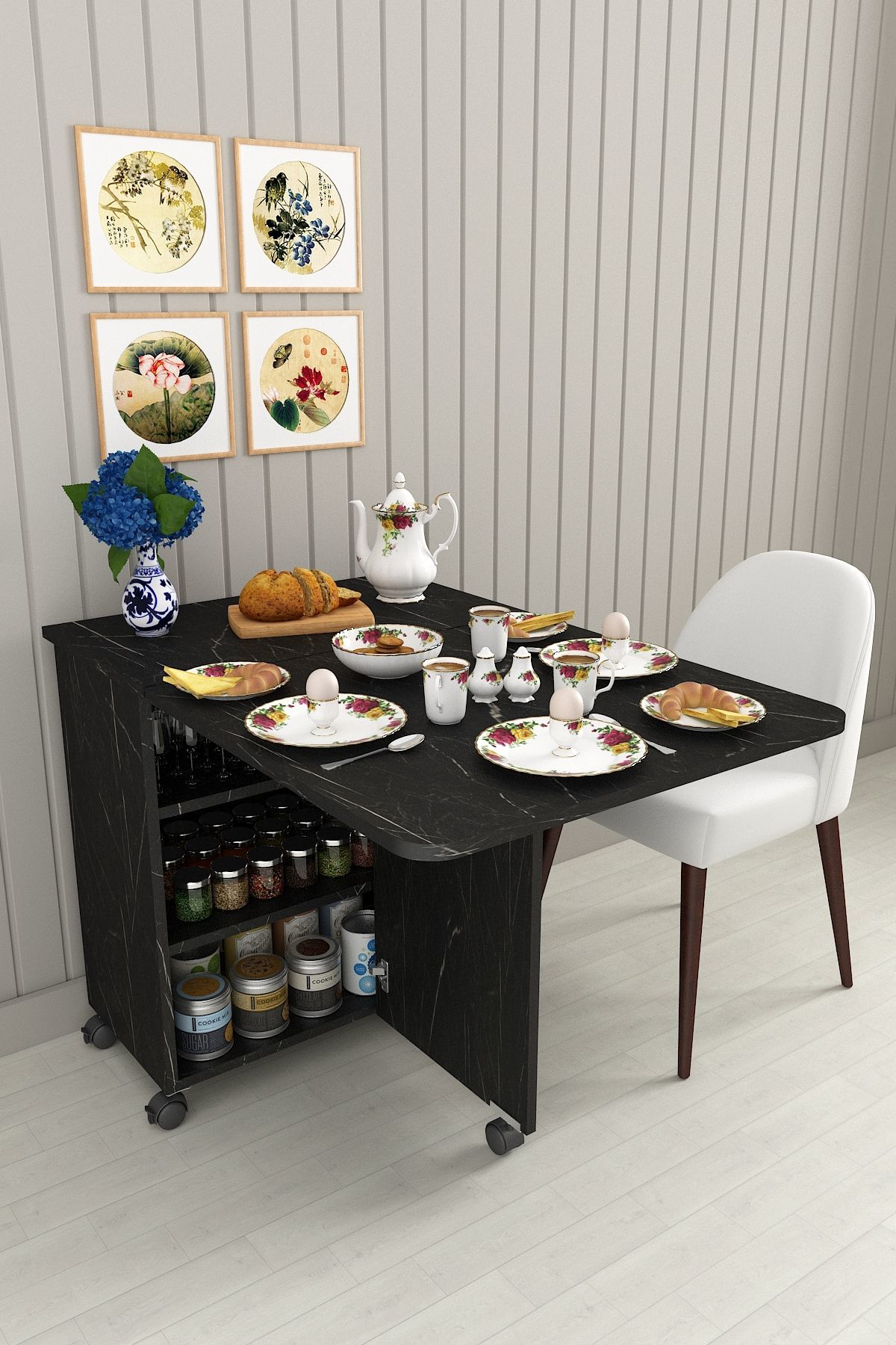 %100 Mdflam 105cm Mutfak Adası Yemek Masası Kahve Köşesi ROYAL ME