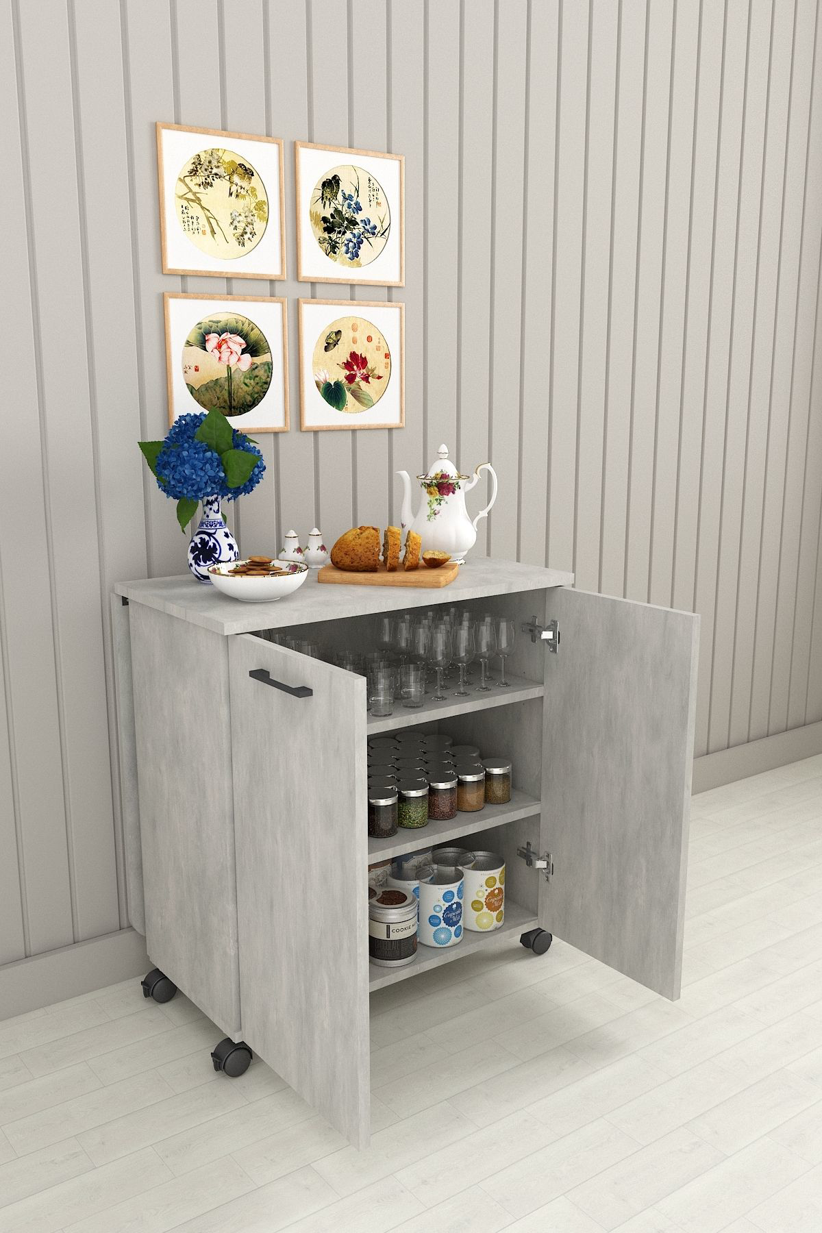 %100 Mdflam 105cm Mutfak Adası Yemek Masası Kahve Köşesi RETRO TA