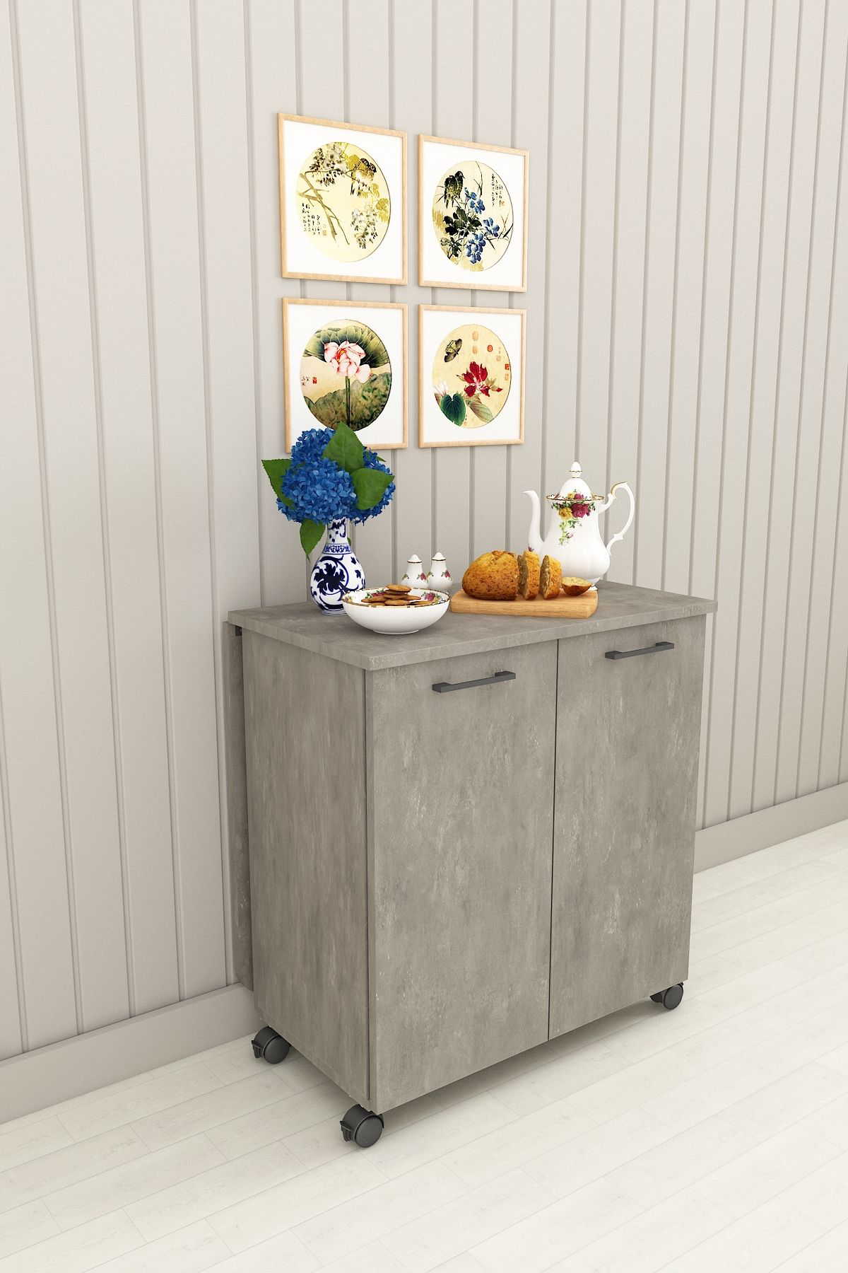 %100 Mdflam 105cm Mutfak Adası Yemek Masası Kahve Köşesi RETRO GR