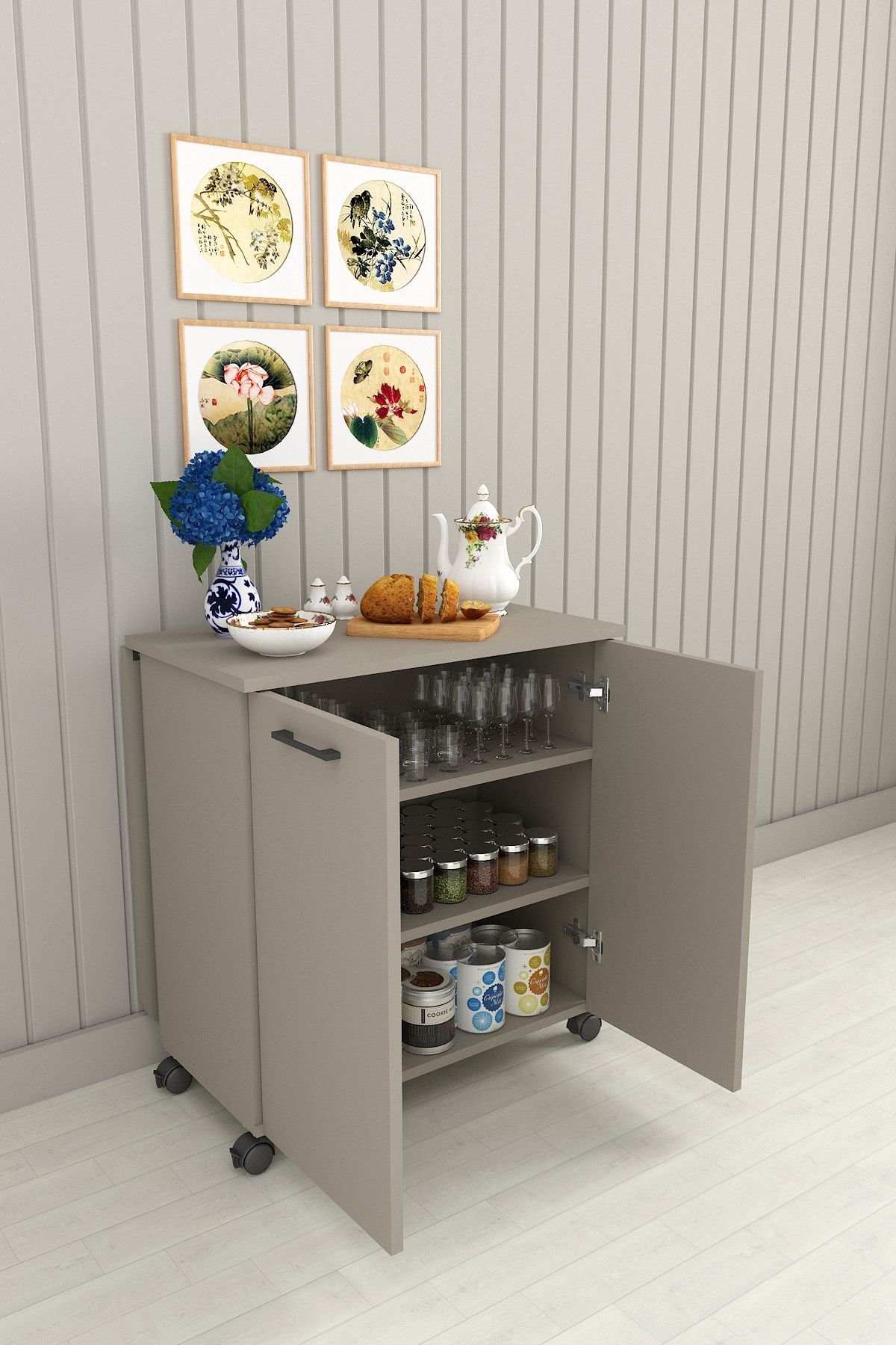 %100 Mdflam 105cm Mutfak Adası Yemek Masası Kahve Köşesi MA-01 KÜ