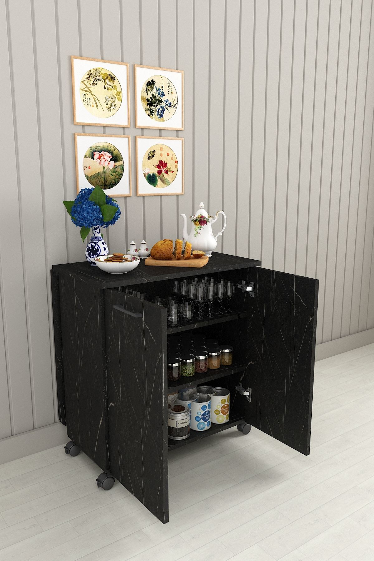 %100 Mdflam 105cm Mutfak Adası Yemek Masası Kahve Köşesi ROYAL ME