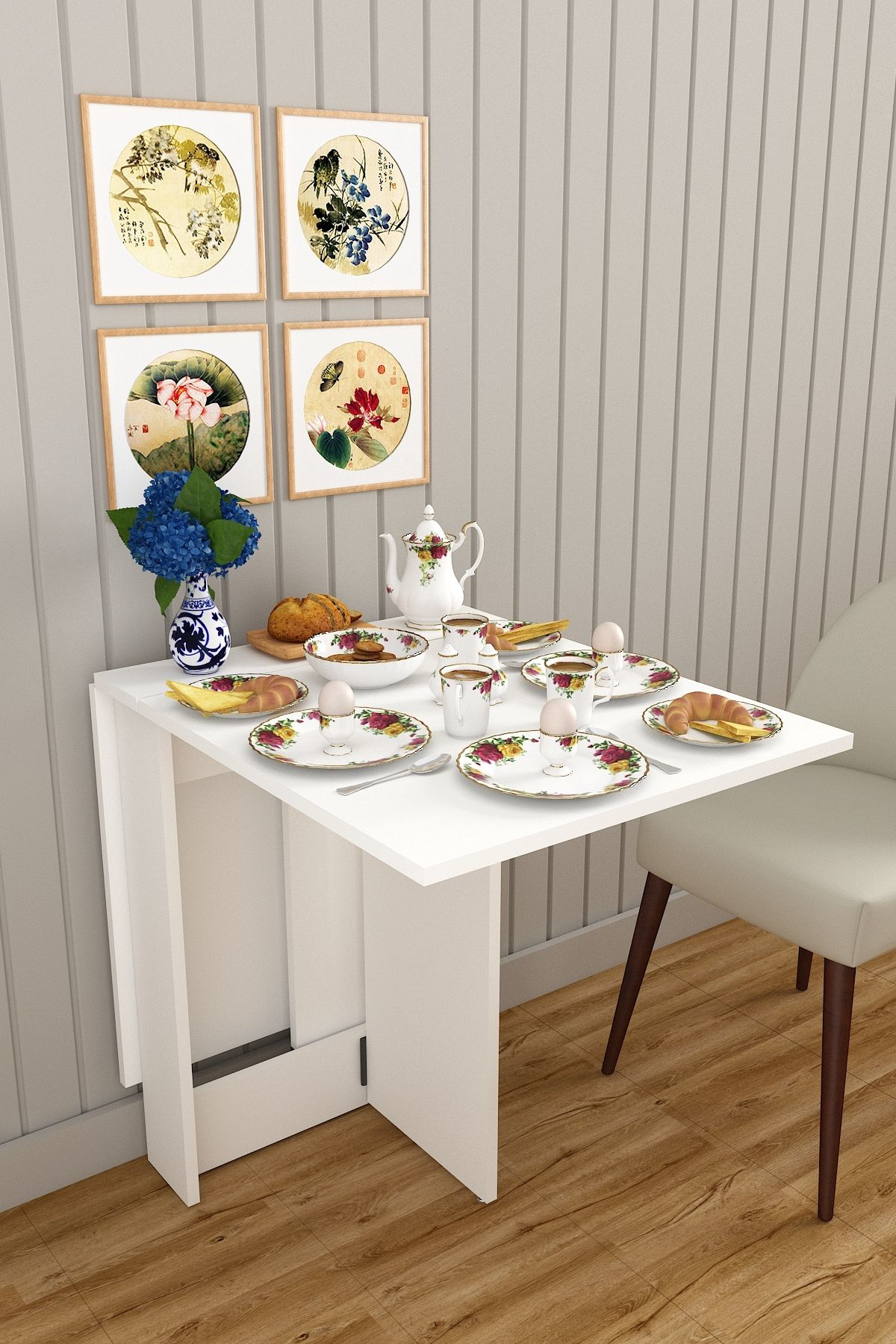 %100 Mdflam Katlanır Mutfak Yemek Çalışma Masası KM-32 BEYAZ %100 Mdflam Katlanır Mutfak Yemek Çalışma Masası KM-32 BEYAZ