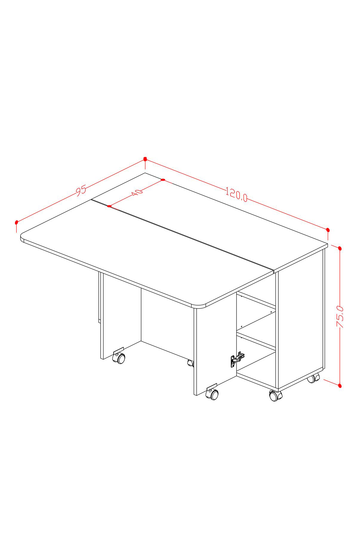 %100 MDFLAM Mutfak Adası Yemek Masası Kahve Köşesi MA-02 NEVADA