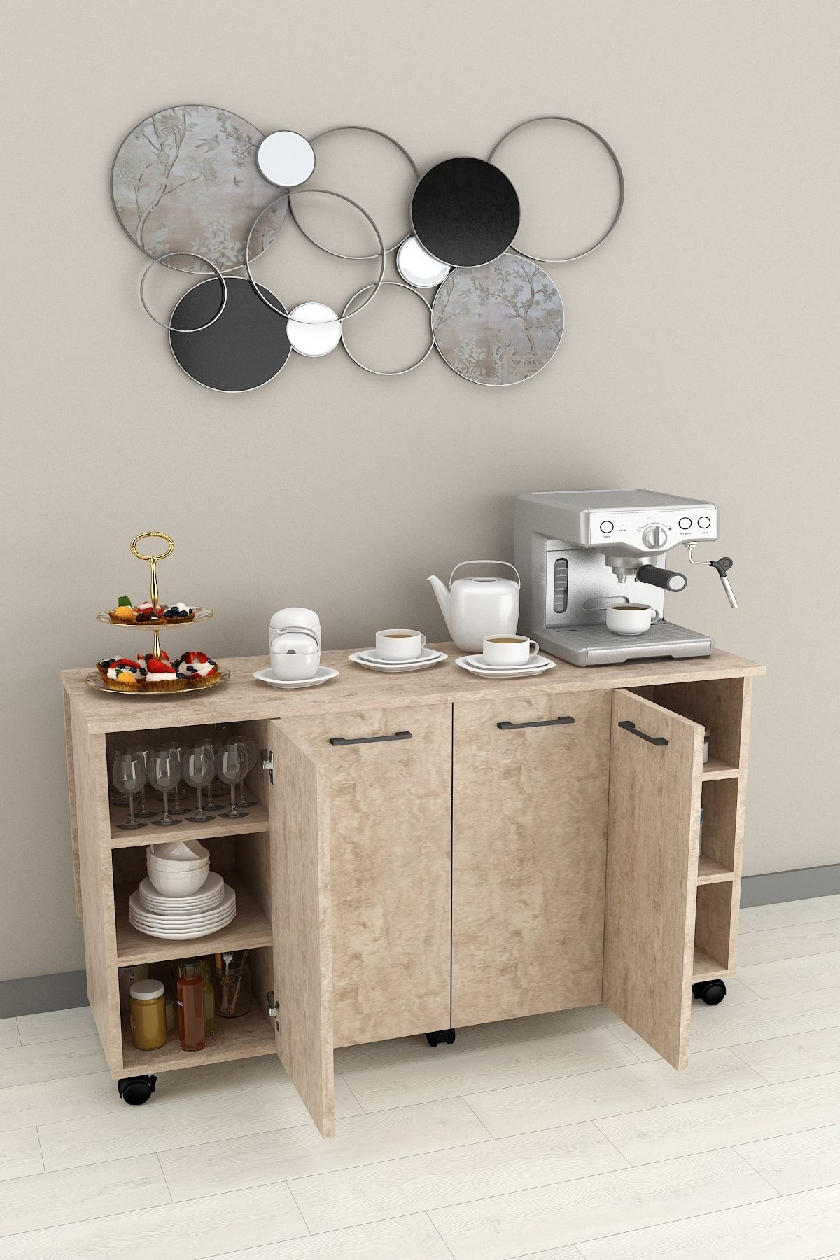 %100 MDFLAM Mutfak Adası Yemek Masası Kahve Köşesi MA-02 SİDON