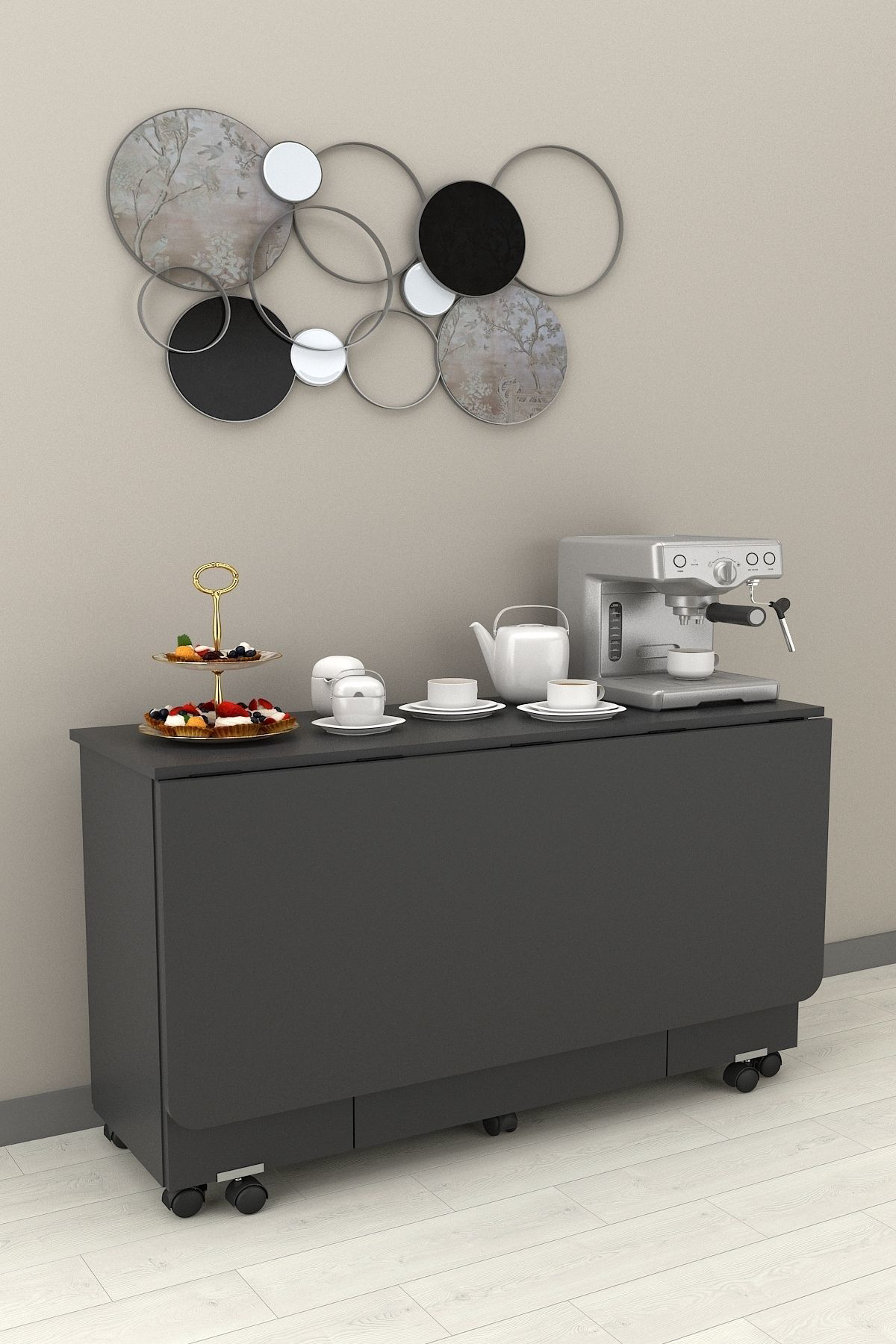 %100 Mdflam Mutfak Adası Yemek Masası Kahve Köşesi MA-02 ANTRASİT