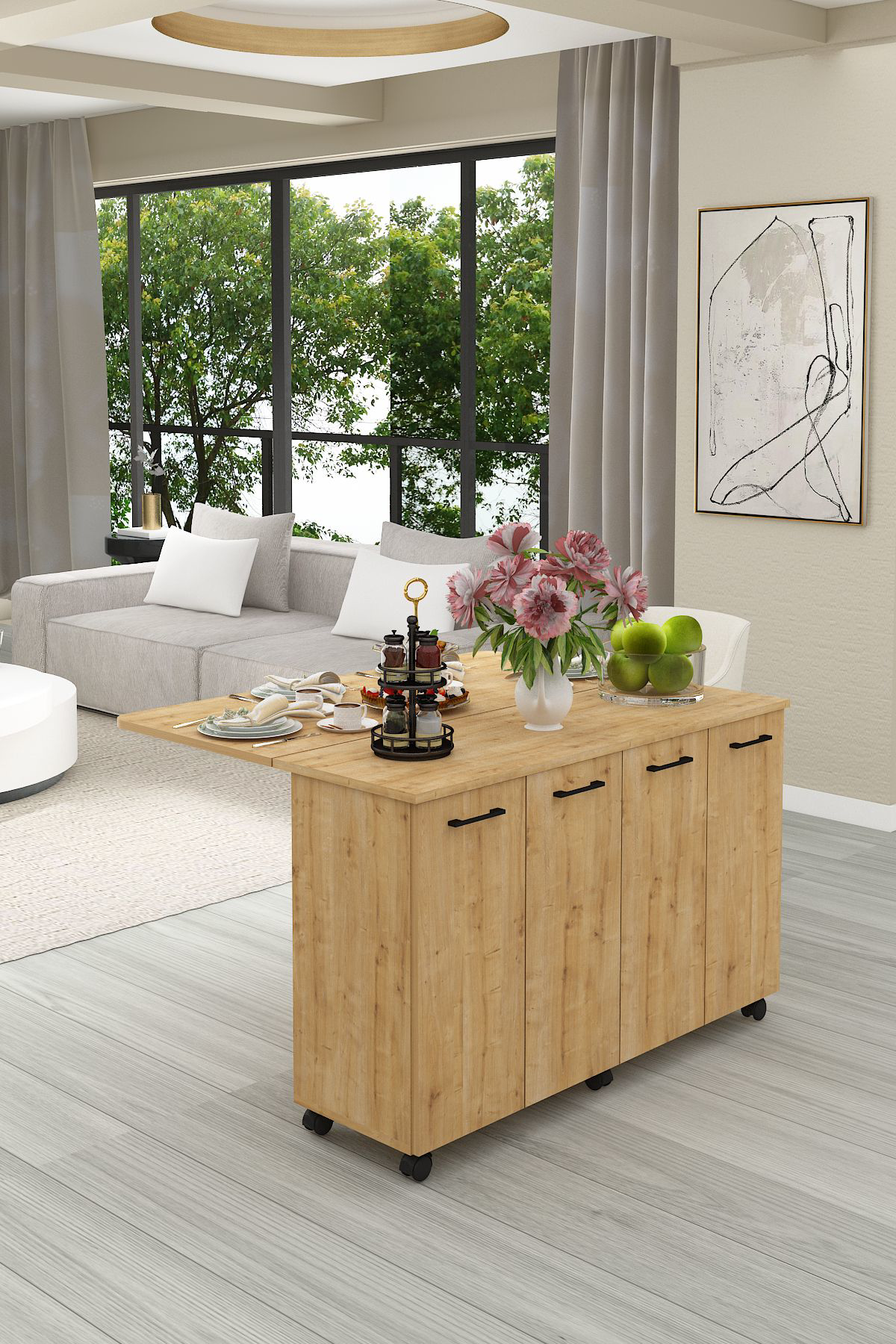 %100 Mdflam Mutfak Adası Yemek Masası Kahve Köşesi MA-02 SAFİR ME