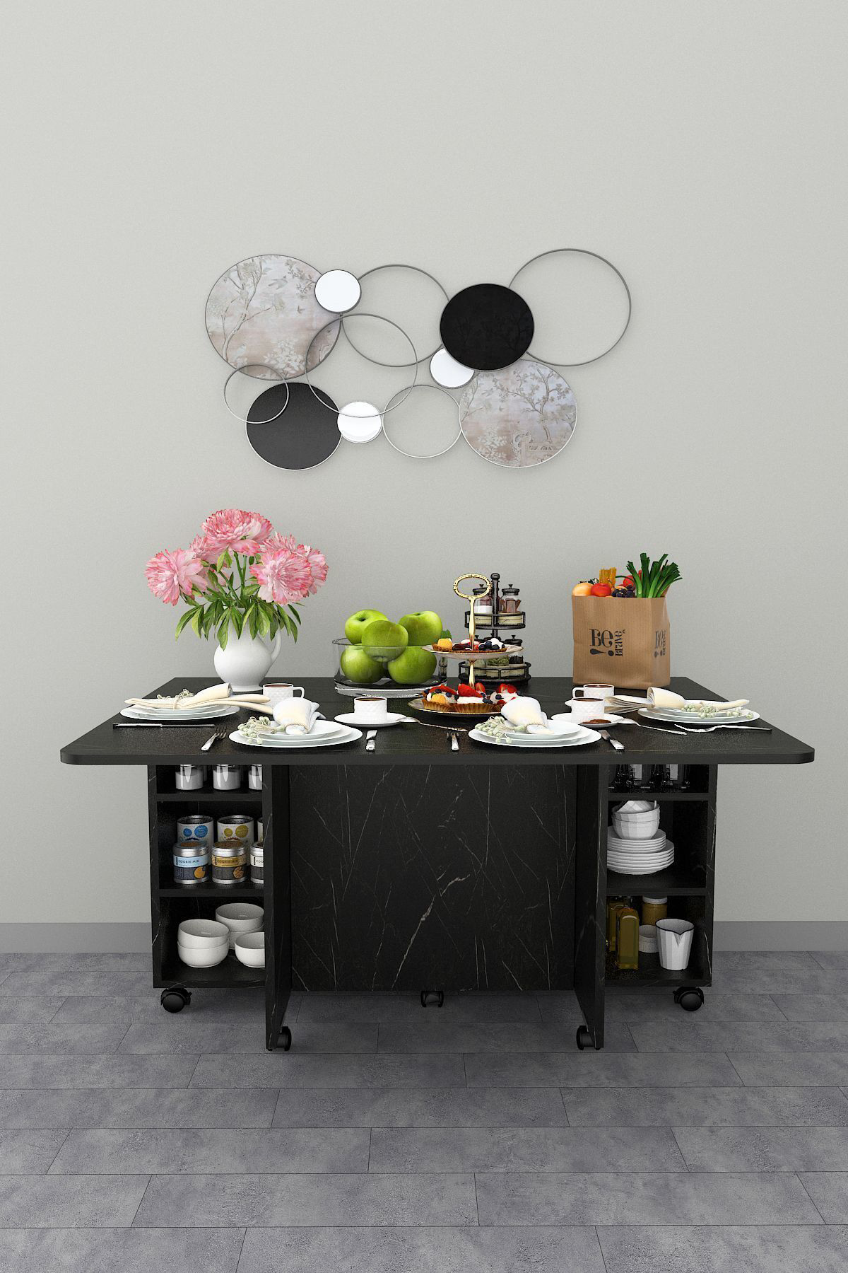 %100 Mdflam Mutfak Adası Yemek Masası Kahve Köşesi MA-02 ROYAL ME