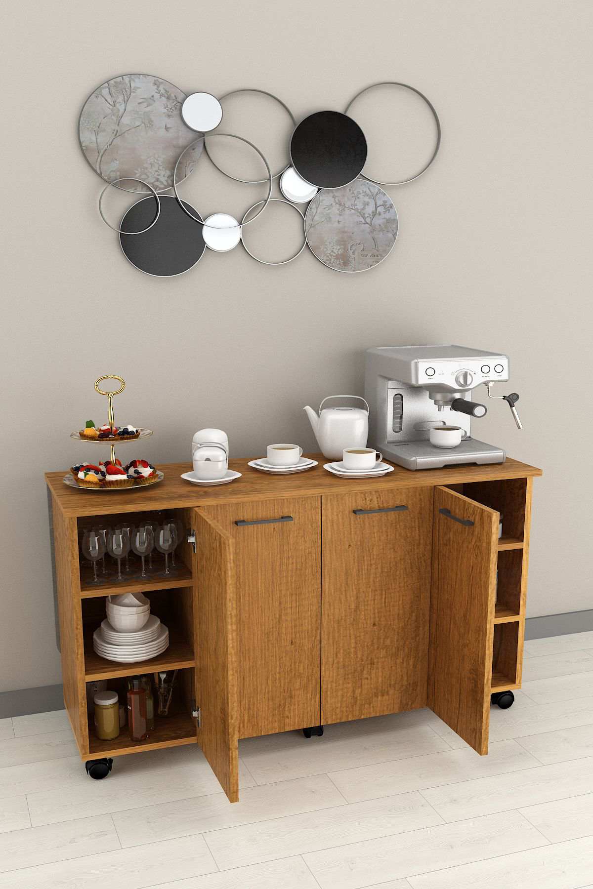 %100 Mdflam Mutfak Adası Yemek Masası Kahve Köşesi MA-02 PETRA