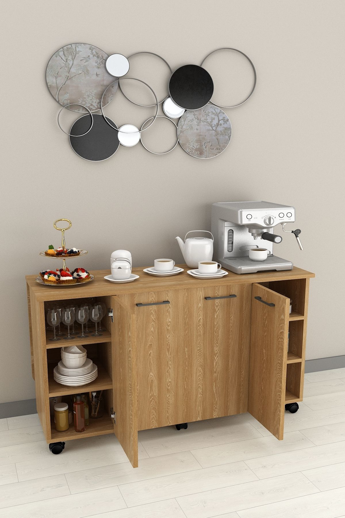 %100 Mdflam Mutfak Adası Yemek Masası Kahve Köşesi MA-02 LİVANA