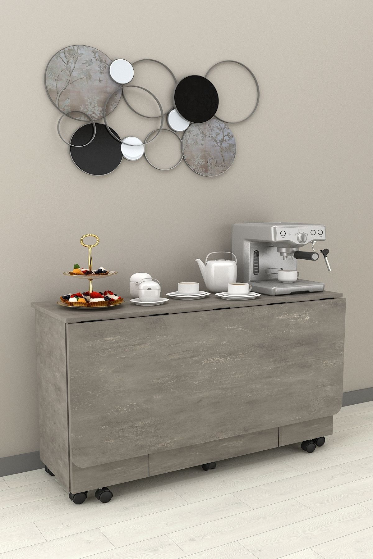 %100 MDFLAM Mutfak Adası Yemek Masası Kahve Köşesi MA-02 RETRO GR