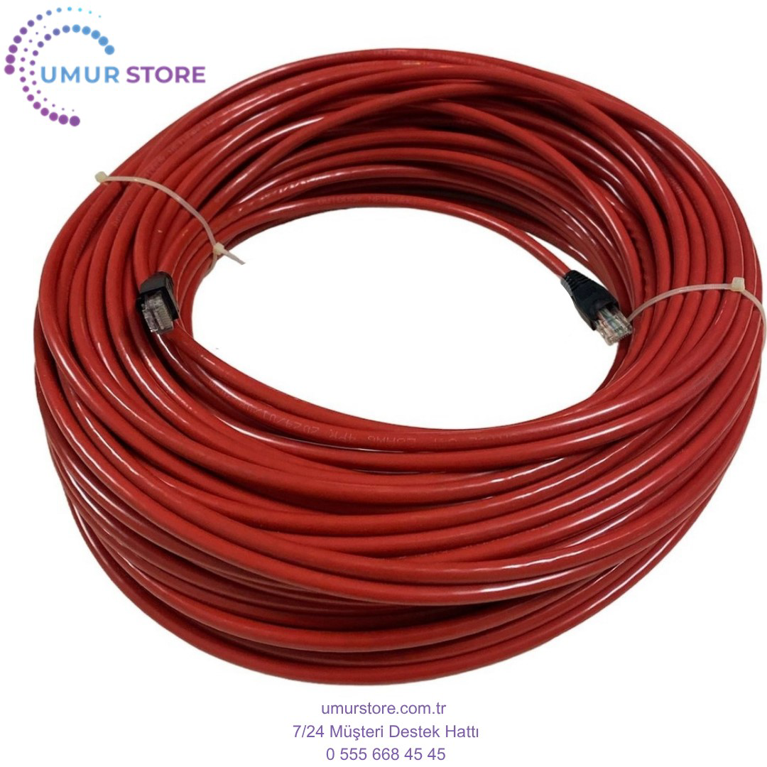 Herz 100 Metre Cat 6 Cat6 Kalın İnternet Kablosu Eternet Modem Ağ Kabl