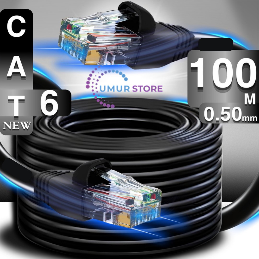 100 Metre Internet Kablosu/0,50mm Utp CAT6 23AWG/ iki Kat Korumal