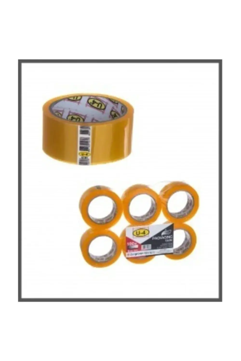 100 Metre Şeffaf Koli Bandı 6'lı - U4 Marka Yüksel Kaliteli