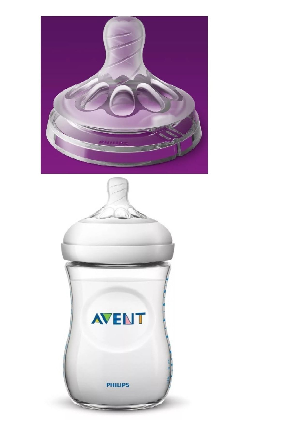 Philips Avent %100 Natural Biberon Yumuşak Emziği Orta Akişli 3 Delikli 2'Li Bi