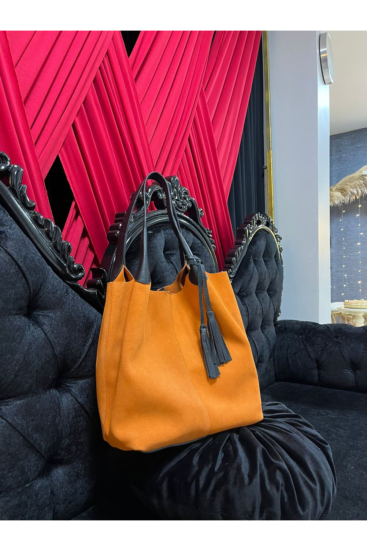 Hbs 100% Natural Süet Omuz Çantasi