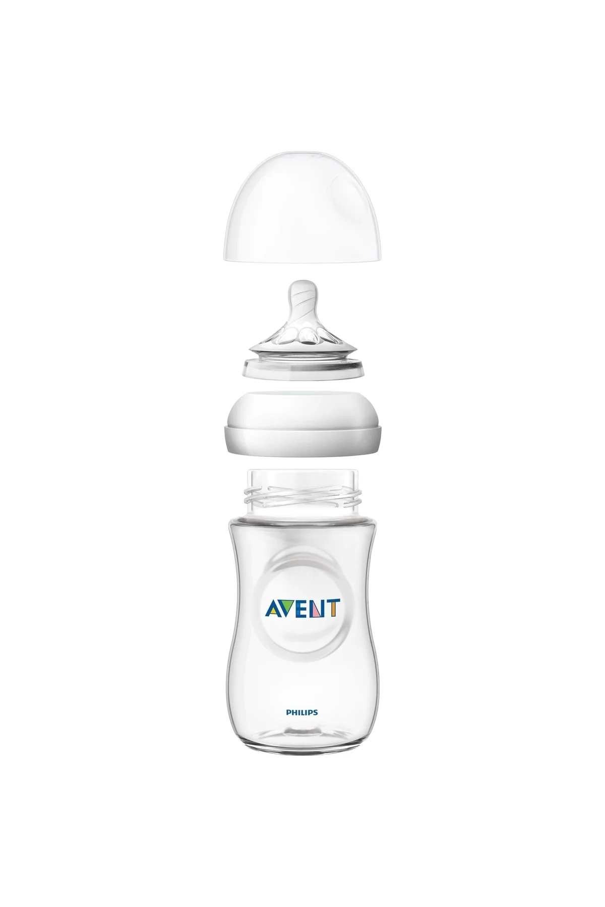 %100 Natural Verre Cam Biberon 120 Ml (4 Oz) Yavaş Akış Emzikli 0