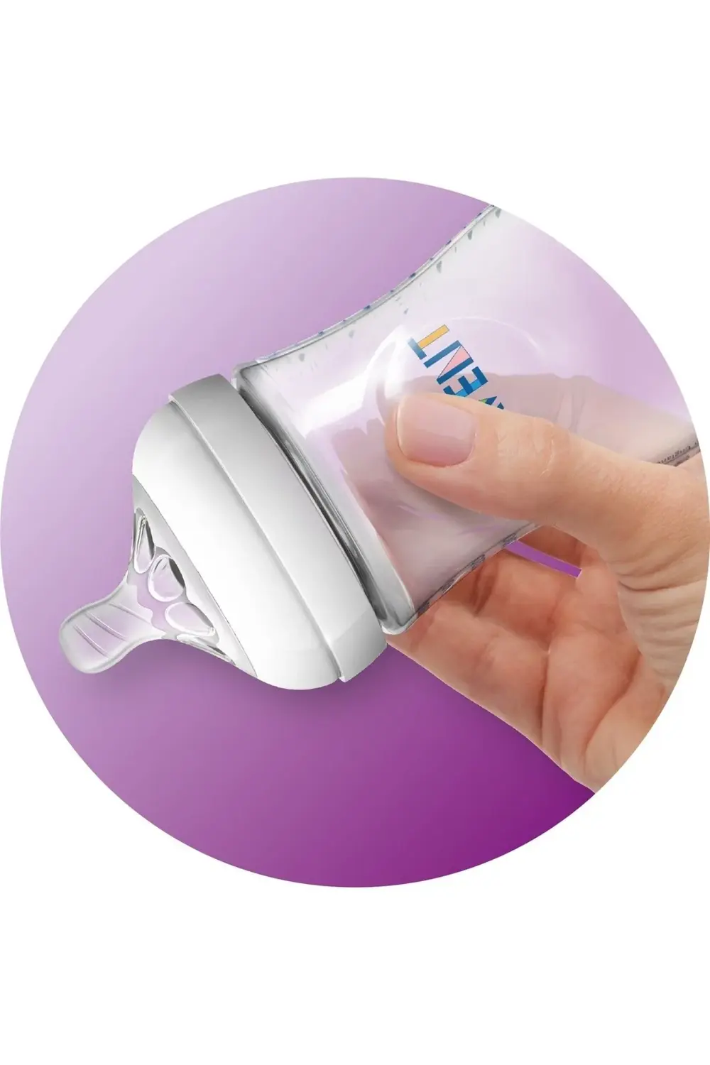 %100 Natural Verre Cam Biberon 120 Ml (4 Oz) Yavaş Akış Emzikli 0