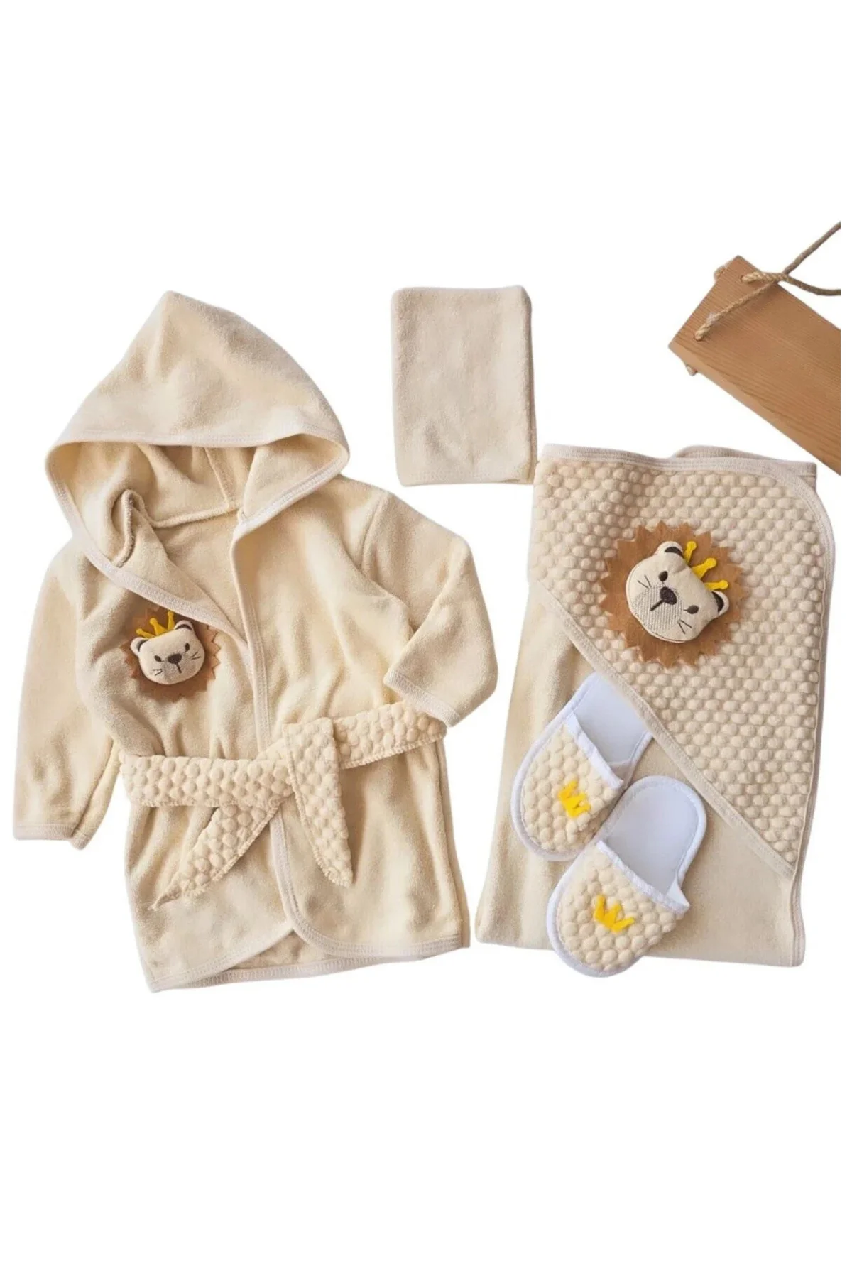 %100 Organik Pamuk Bebek Premium Bornoz Seti 0-2 Yaş – 4 Parça, Unisex, hediyelik Kutulu %100 Organik Pamuk Bebek Premium Bornoz Seti 0-2 Yaş – 4 Parça, Unisex, hediyelik Kutulu