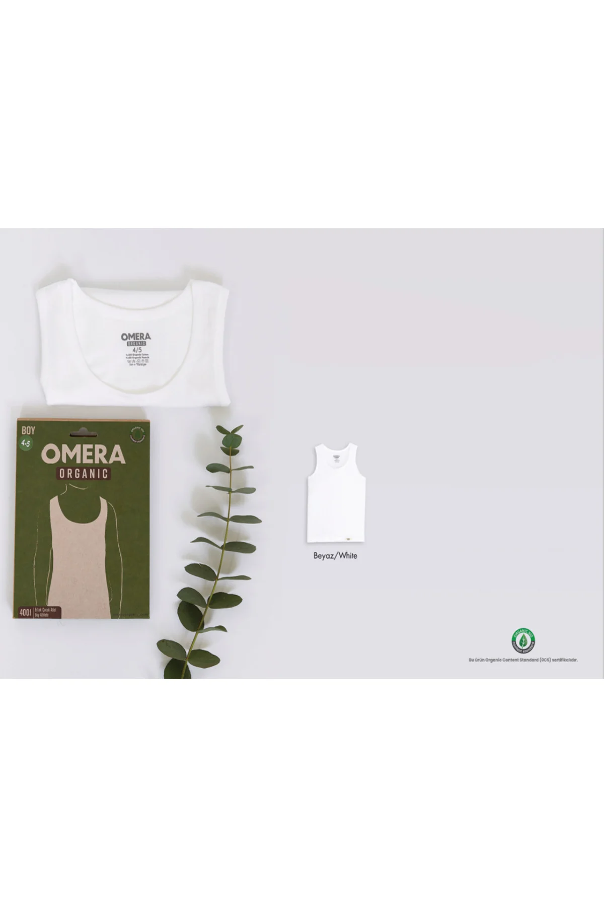 %100 ORGANİK PAMUK ERKEK ÇOCUK ATLET 3'LÜ PAKET